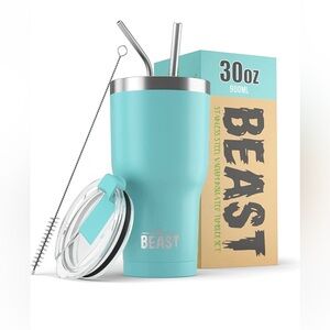Beast 30 oz Tumbler Stainless Steel Vacuum Insulated  (Aquamarine‎ Blue)